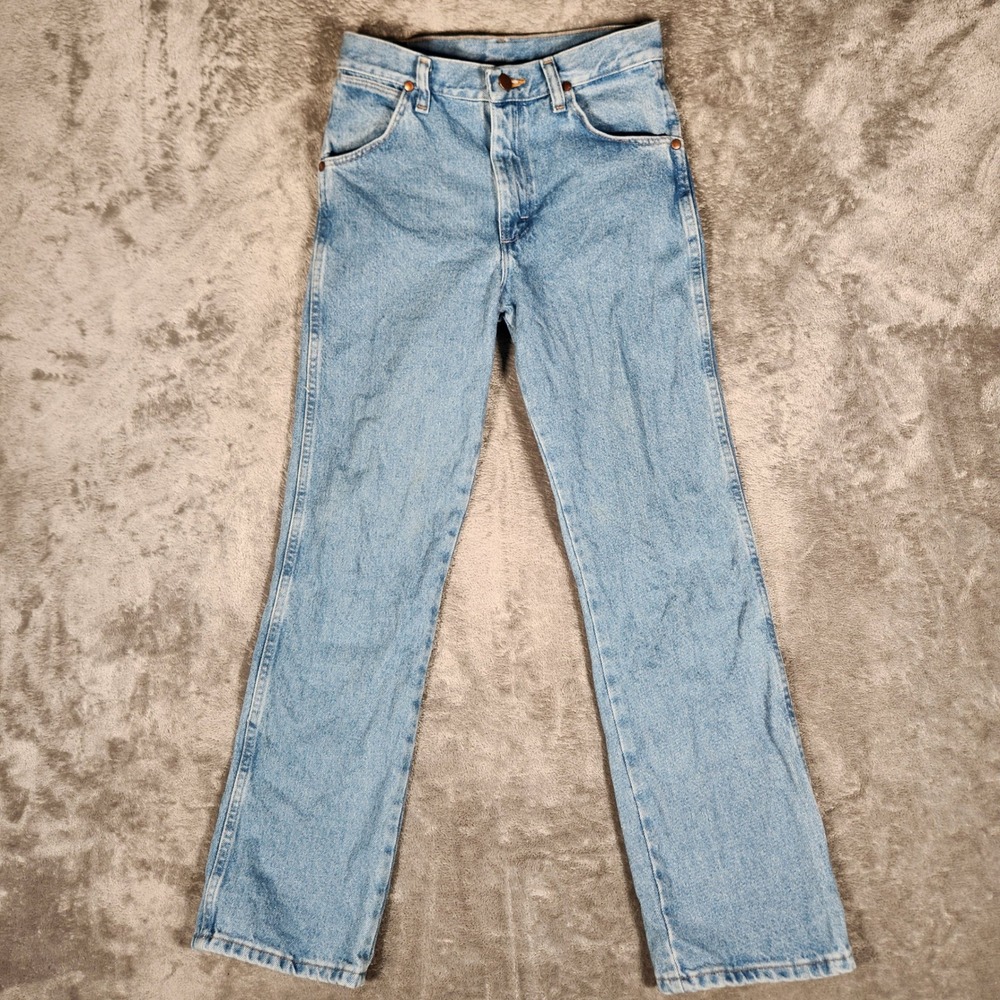 Wrangler Cowboy Cut Jeans Women 14 Reg Light Blue Excellent Straight 13MWBSB‎
